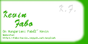 kevin fabo business card